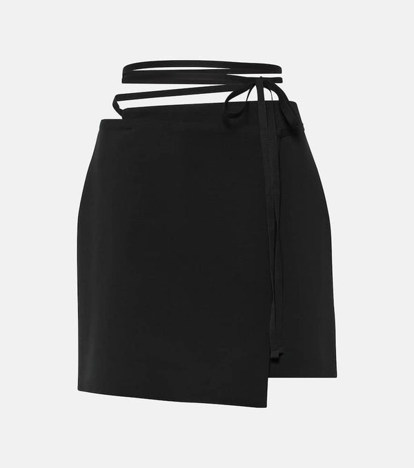 Sportmax Genny wool-blend wrap skirt