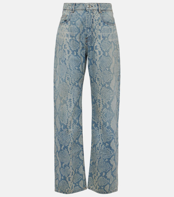 Sportmax Diego snake-print straight jeans