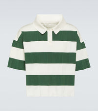 Jacquemus Le Polo Bimini striped pleated polo shirt