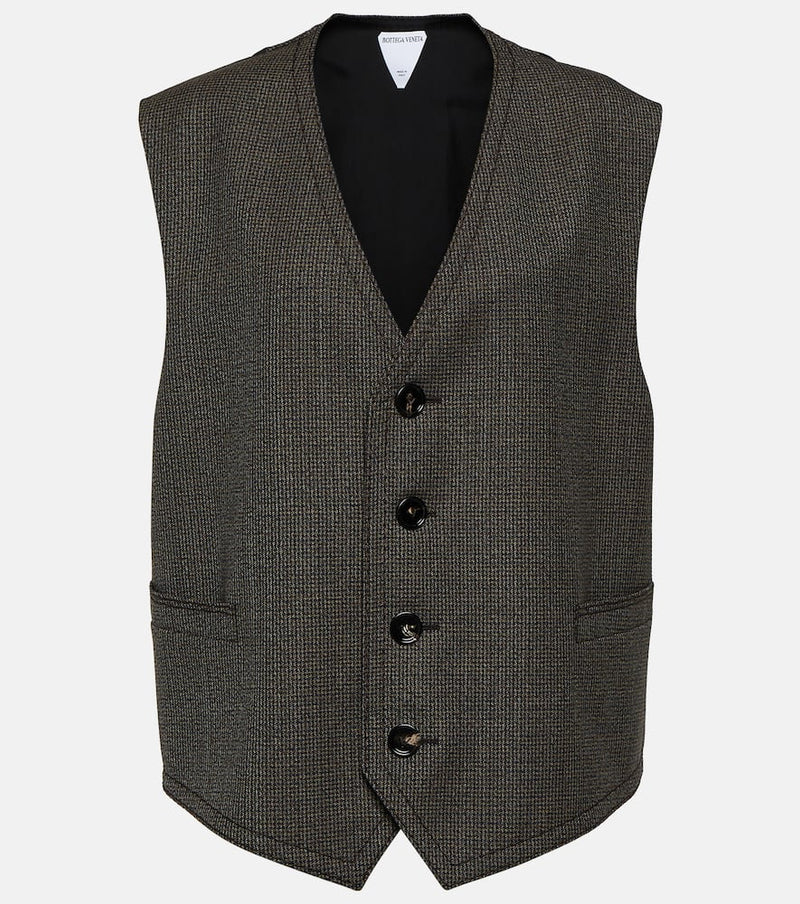 Bottega Veneta Houndstooth wool vest