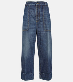 Bottega Veneta High-rise wide-leg jeans