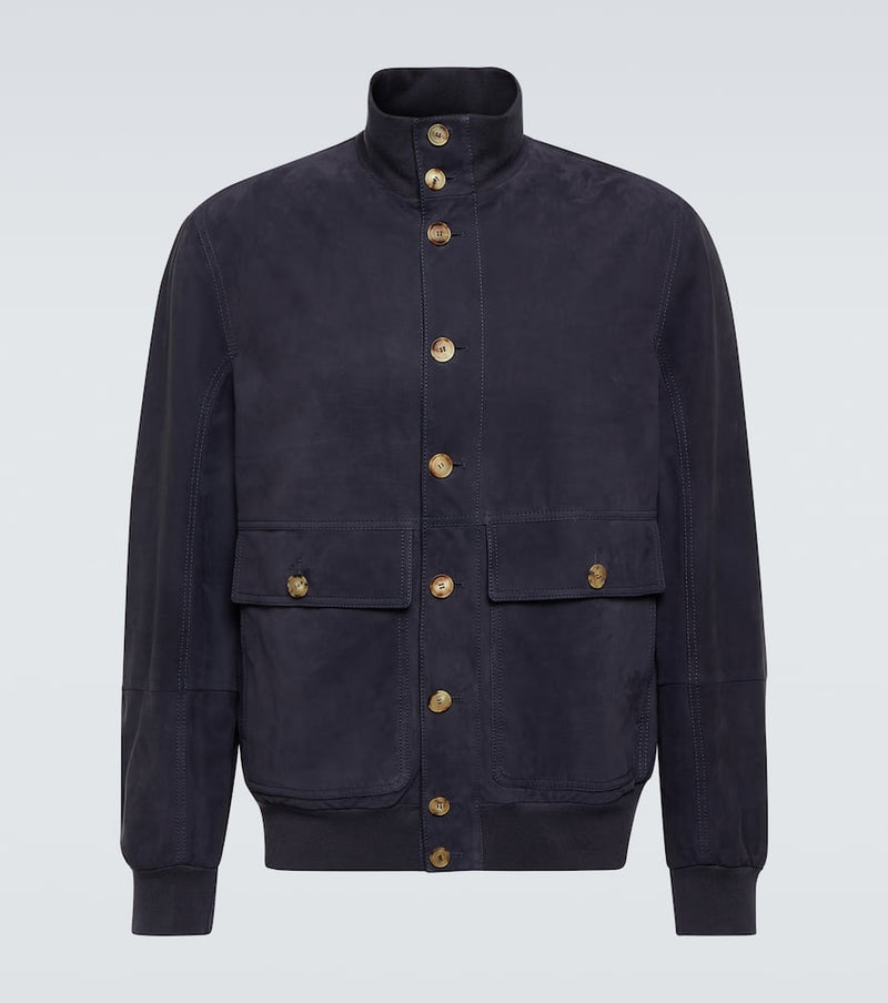 Brunello Cucinelli Suede bomber jacket