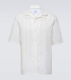 Brunello Cucinelli Striped cotton Panama shirt