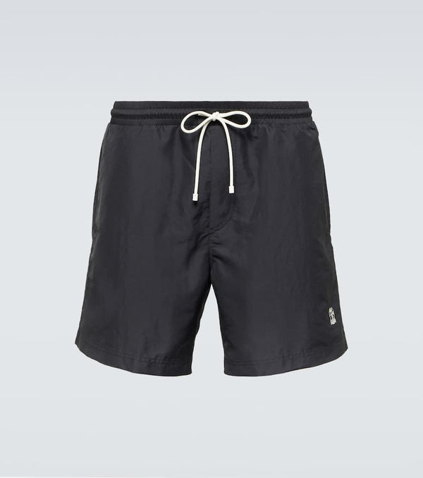 Brunello Cucinelli Logo swim trunks