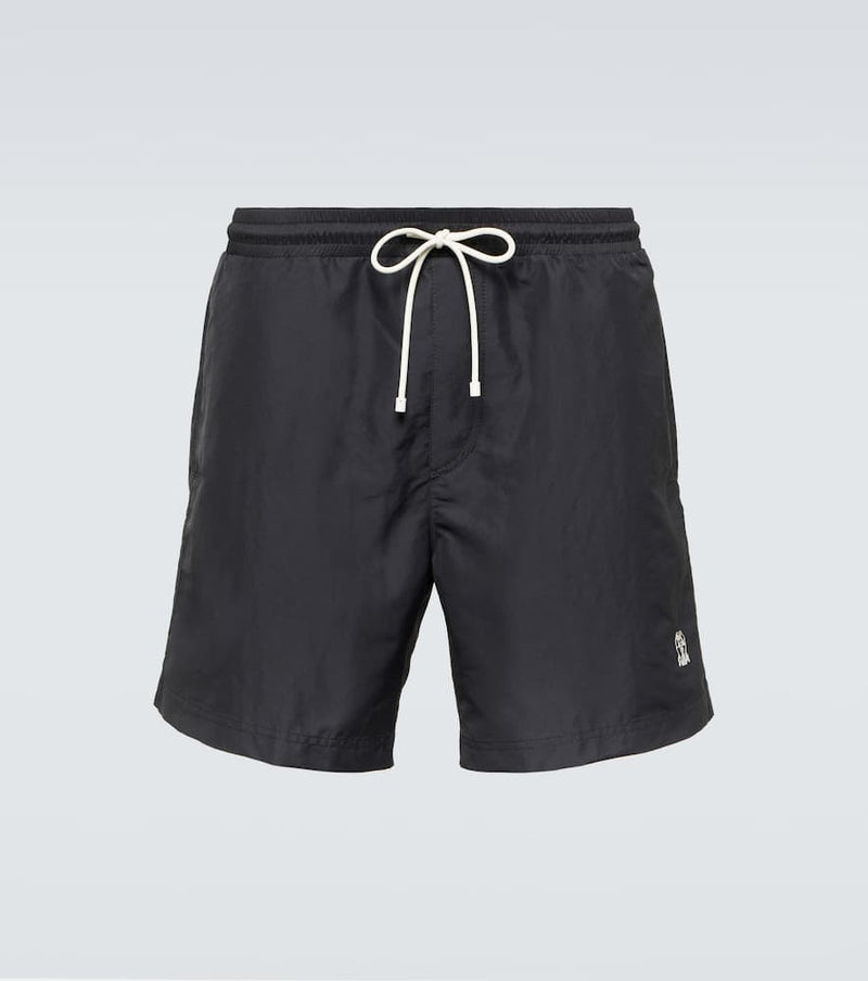 Brunello Cucinelli Logo swim trunks