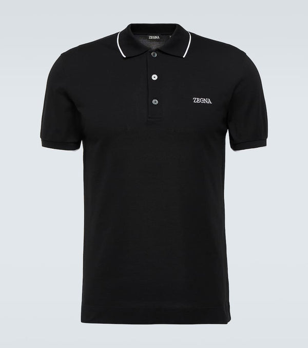 Zegna Cotton-blend polo shirt