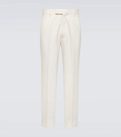 Zegna Cotton and wool straight pants