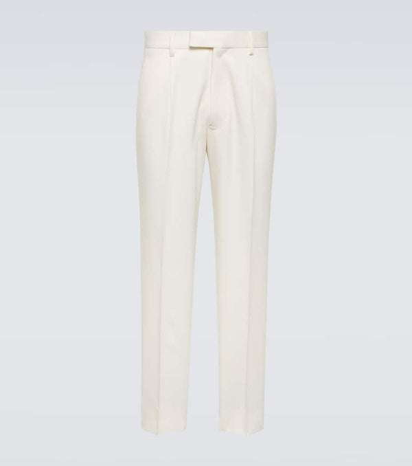 Zegna Cotton and wool straight pants