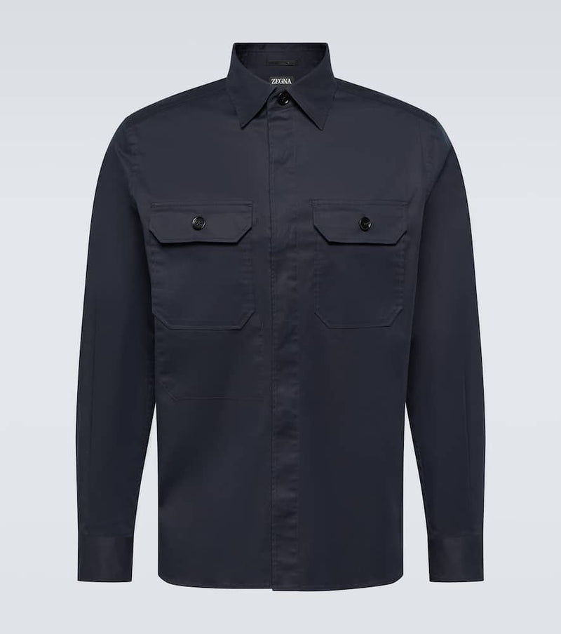 Zegna Cotton-blend overshirt