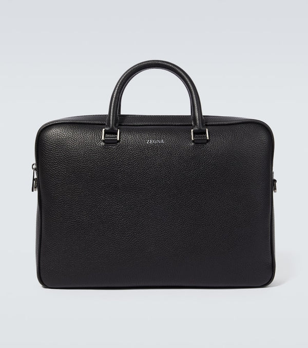 Zegna Edgy leather briefcase