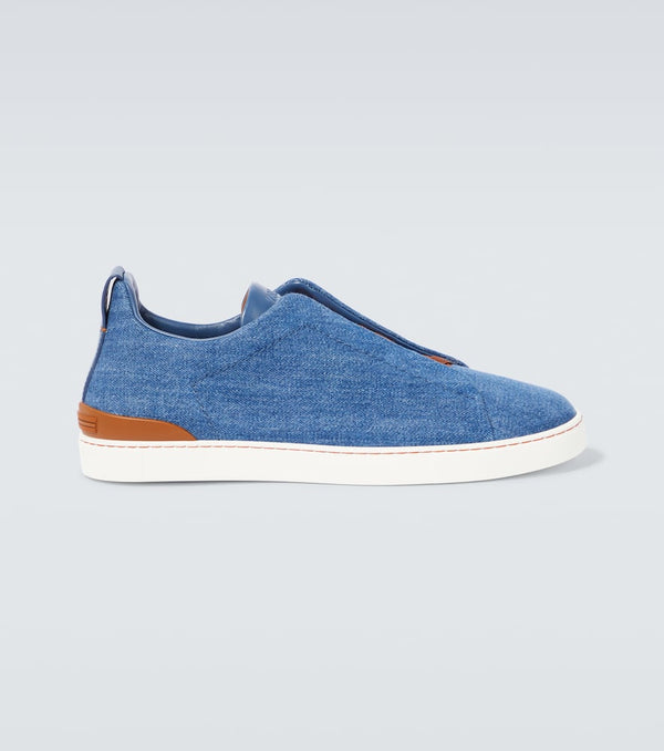 Zegna Triple Stitch denim sneakers