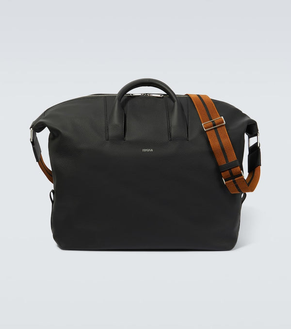 Zegna Raglan leather travel bag