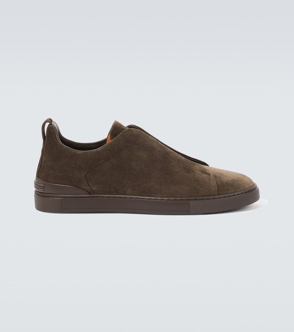 Zegna Triple Stitch suede sneakers