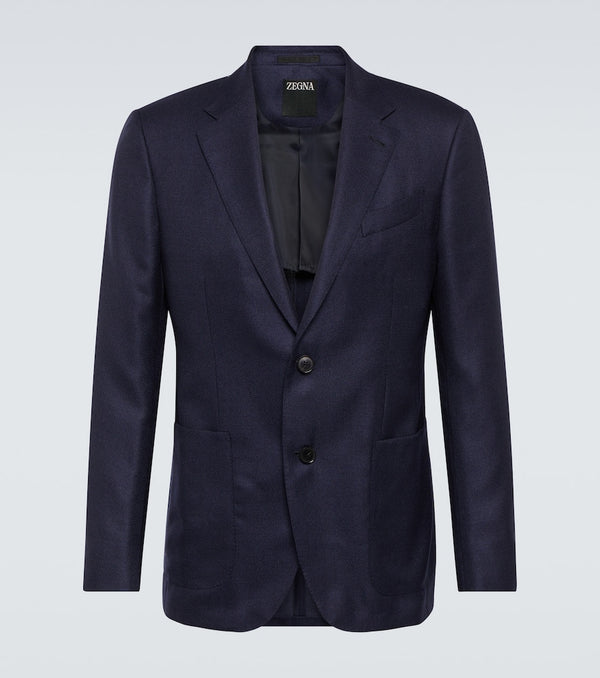 Zegna Single-breasted cashmere and silk blazer