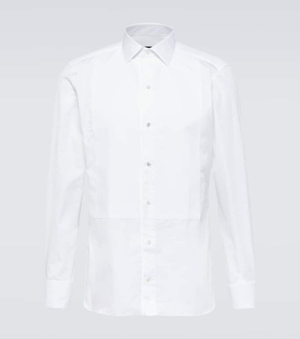 Zegna Cotton piqué tuxedo shirt