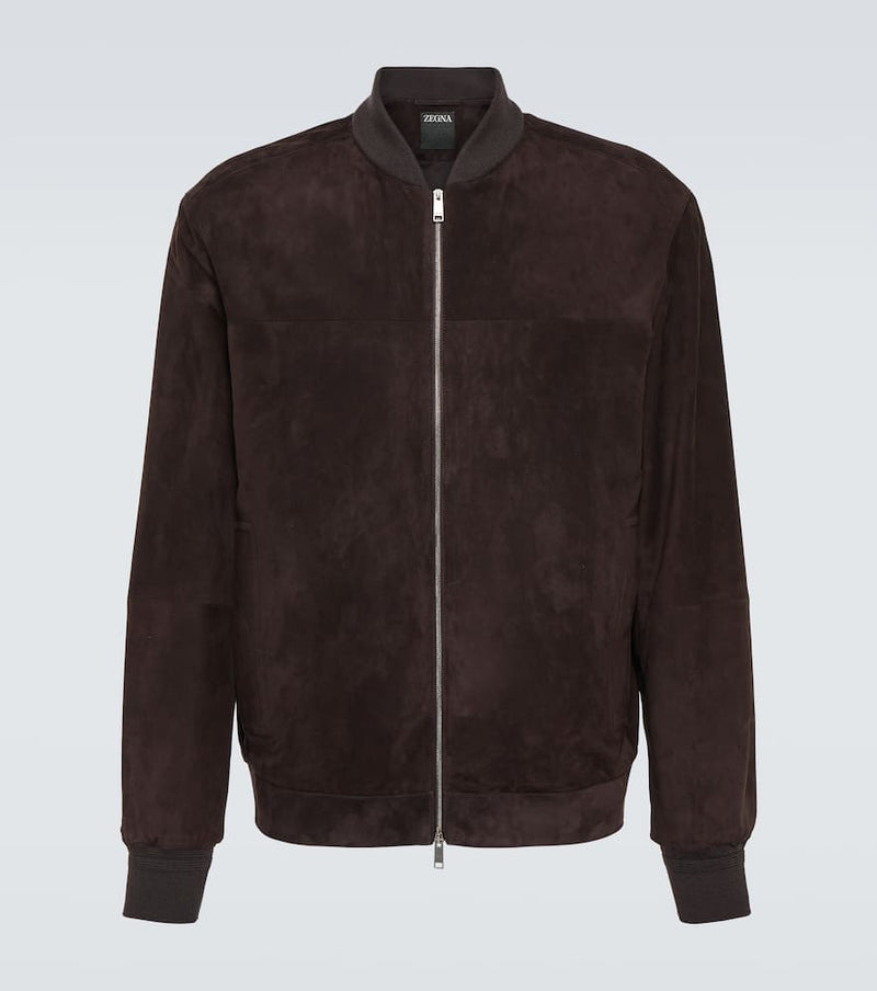 Zegna Suede bomber jacket