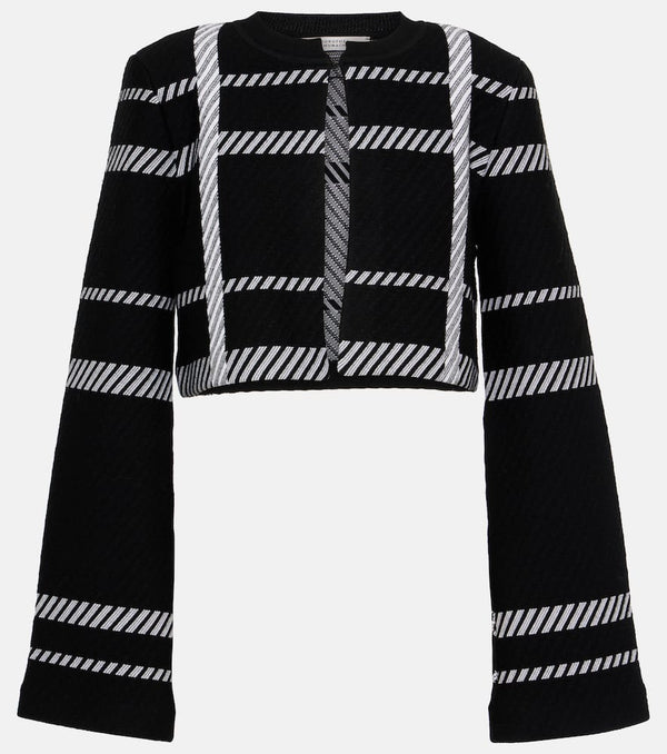 Dorothee Schumacher Check Challenge cropped cardigan