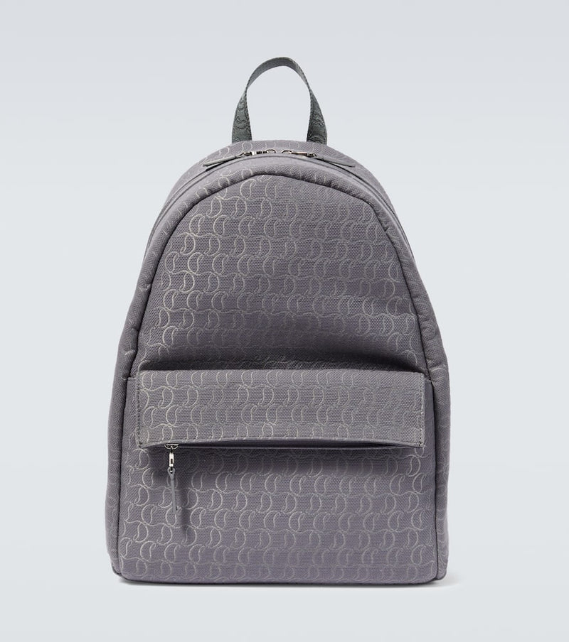 Christian Louboutin Zip N Flap logo jacquard backpack