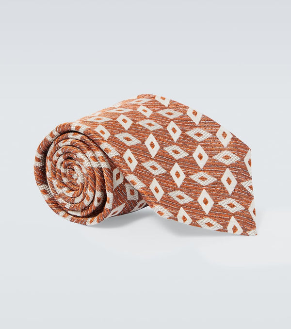 Kiton Silk and linen tie