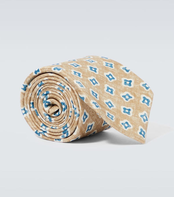 Kiton Jacquard silk tie