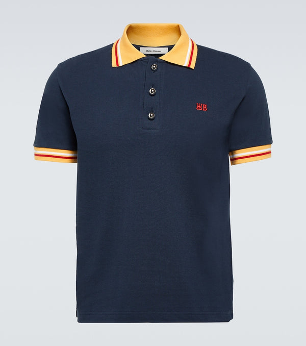 Wales Bonner Sun cotton polo shirt