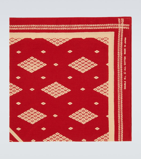 RRL Deco printed cotton pocket square