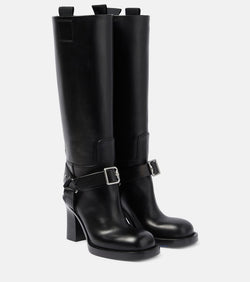 Burberry Stirrup leather knee-high boots