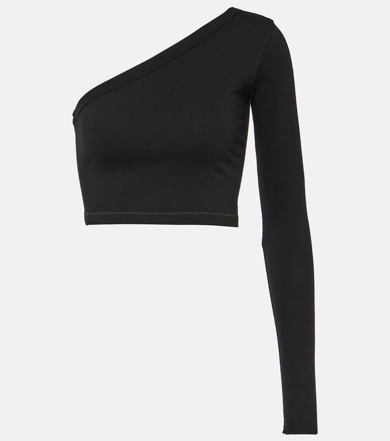 Rick Owens Ziggy one-shoulder cotton crop top