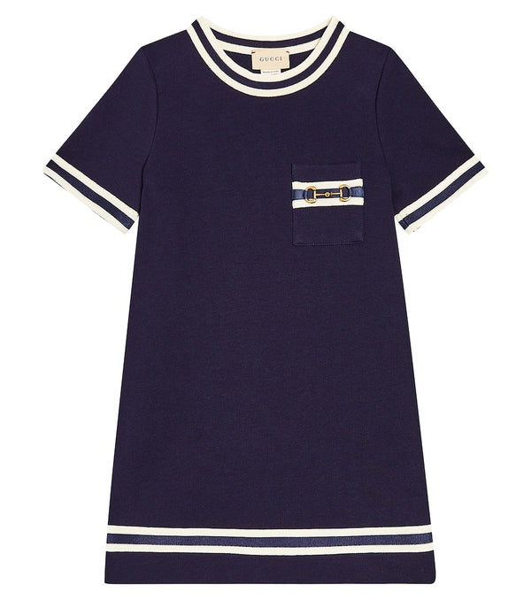 Gucci Kids Gucci Horsebit cotton jersey dress