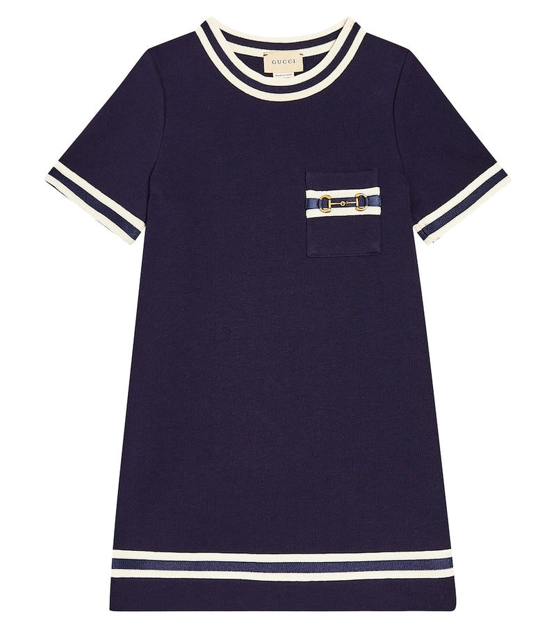 Gucci Kids Gucci Horsebit cotton jersey dress