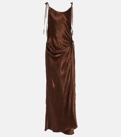 Acne Studios Satin midi dress