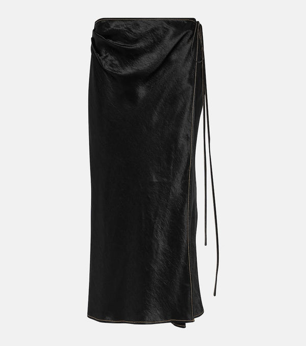 Acne Studios Satin wrap skirt