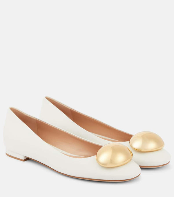 Gianvito Rossi Sphera leather ballet flats