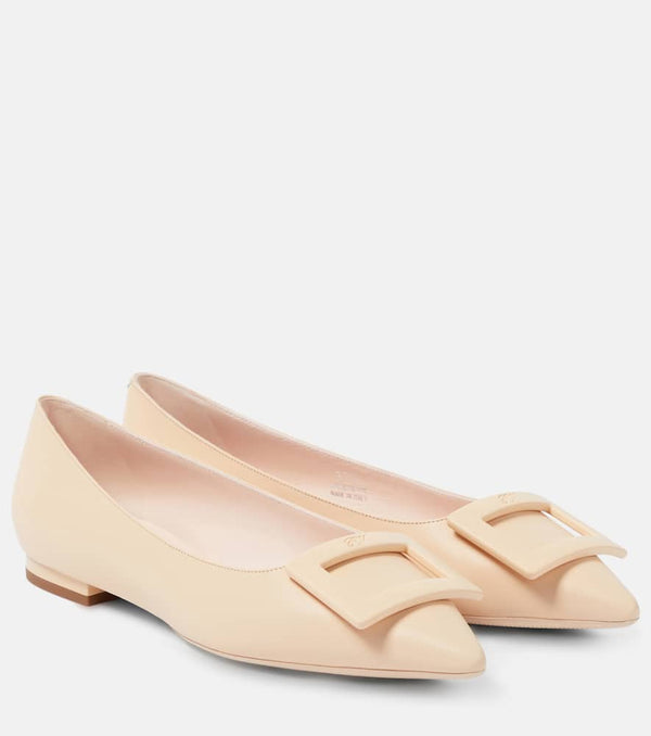 Roger Vivier Gommettine Ball patent leather ballet flats