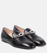 Roger Vivier Embellished leather loafers