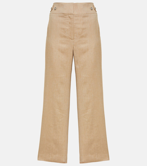 Veronica Beard Aubrie linen-blend cropped pants