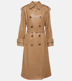 Veronica Beard Conneley faux leather trench coat