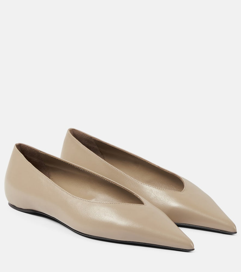 Toteme The Asymmetric leather ballet flats