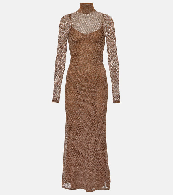 Tom Ford Open-knit Lurex maxi dress