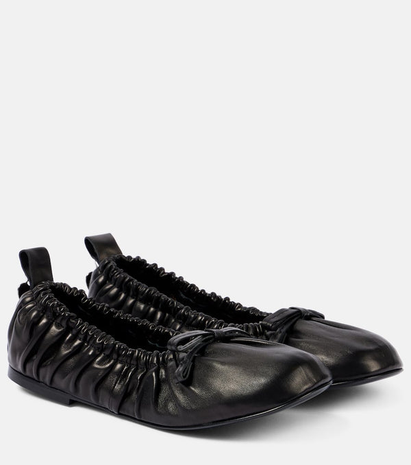 Acne Studios Bow-detail leather ballet flats