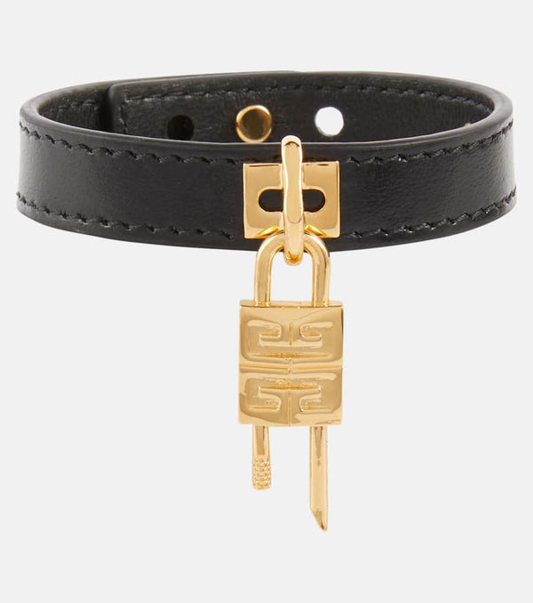 Givenchy Mini 4G Padlock leather bracelet