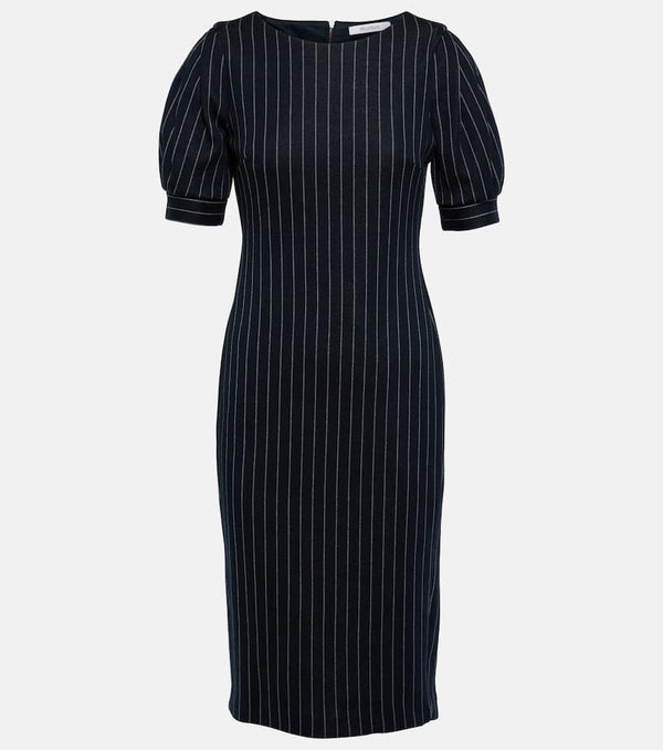 Max Mara Tunica striped cotton-blend midi dress