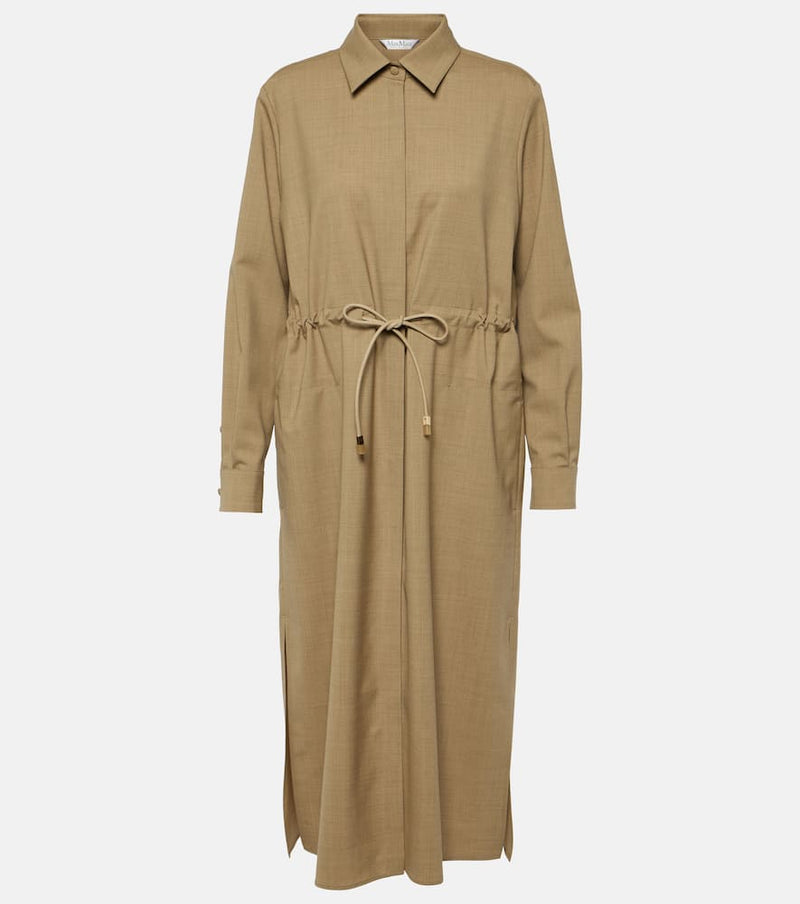 Max Mara Monia virgin wool shirt dress