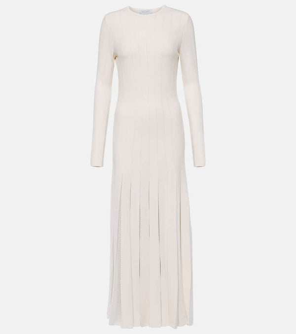 Gabriela Hearst Walsh pleated wool and silk midi dress