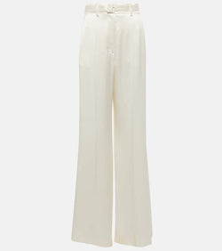 Gabriela Hearst Mabon high-rise silk wide-leg pants