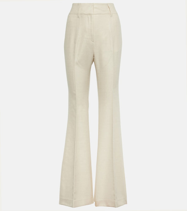 Gabriela Hearst Rhein high-rise wool and silk flared pants