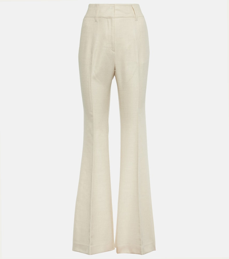 Gabriela Hearst Rhein high-rise wool and silk flared pants