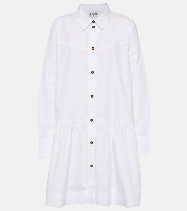 Ganni Cotton poplin shirt dress