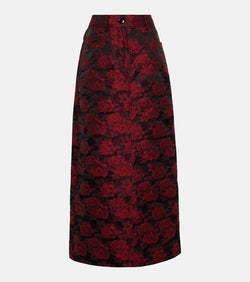 Ganni Floral jacquard maxi skirt