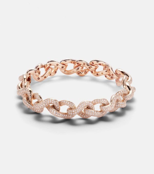 Shay Jewelry Infinity Link 18kt rose gold bracelet with diamonds